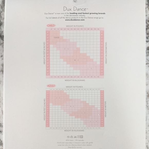 Dux Dance White ballet tights - Picture 2 of 2